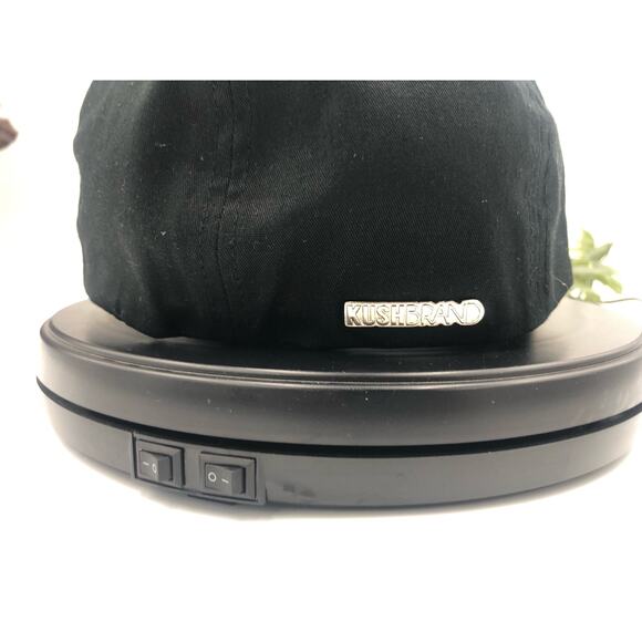 KushBrand Black Flexfit cap Silver hardware NWT unisex Sz S-M - Picture 3 of 5